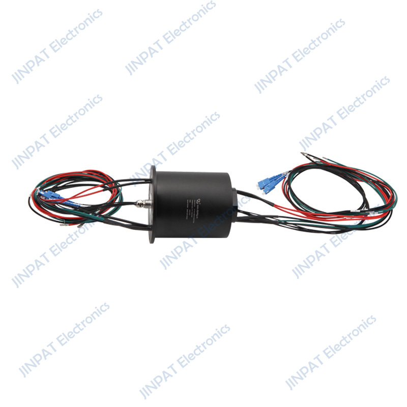 Through-hole integrated bus signal slip ring