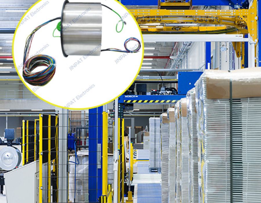 JINPAT High-Capacity Hollow Slip Ring with Massive 250mm Bore And Industrial Ethernet