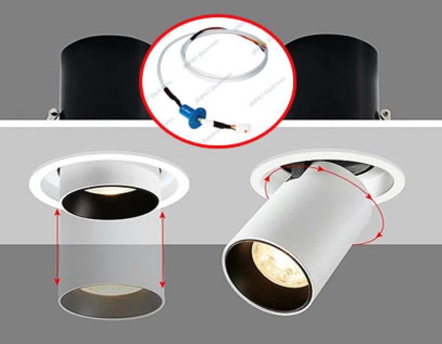 How to light a rotating lamp using a JINPAT miniature slip ring?