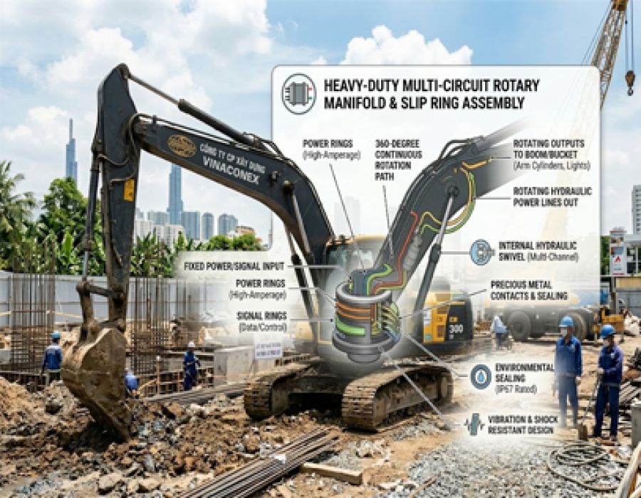 JINPAT Slip Rings for Construction Machinery: Engineering Reliable Rotation in Harsh Environments