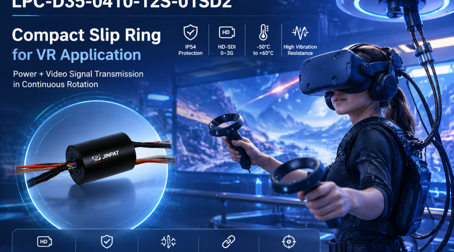 Reliable VR Slip Ring with HD-SDI Video Transmission for Industrial Automation and Simulation Equipment